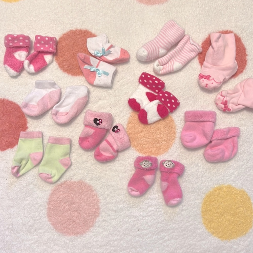 Lot of baby girl socks